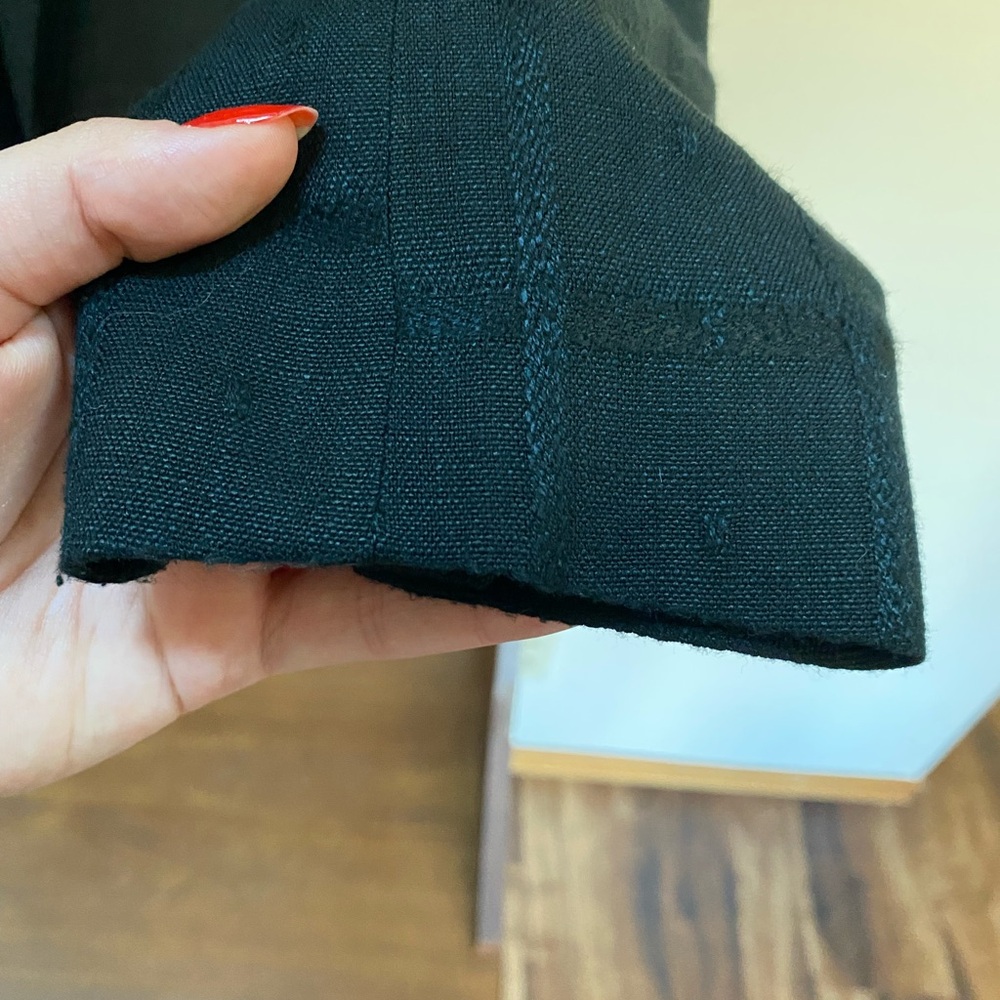 VTG Saville Black Checked Double Breasted Blazer w/White Buttons (Size:6p) - Picture 15 of 16